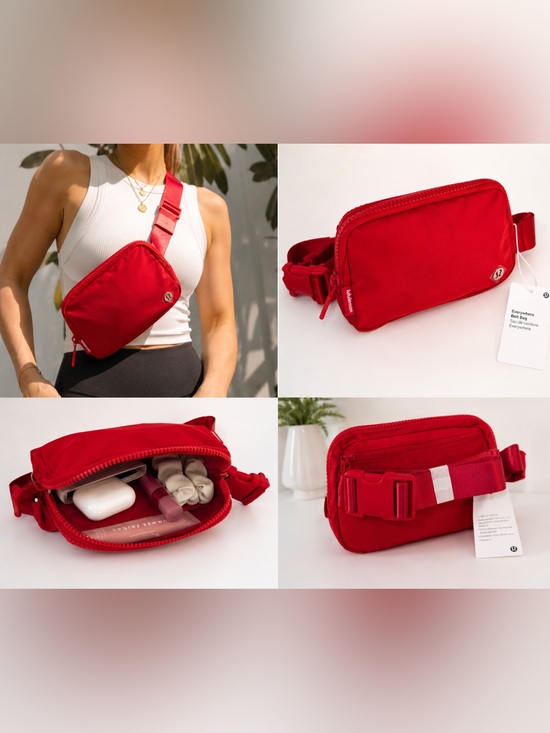 lululemon athletica Handbags - Lululemon Everywhere Belt Bag Red NWT Crossbody Waist Bag 1L
